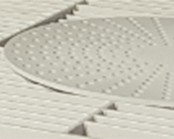 Drehtisch Detail einer Druckstrahlkabine für Werkstückpositionierung