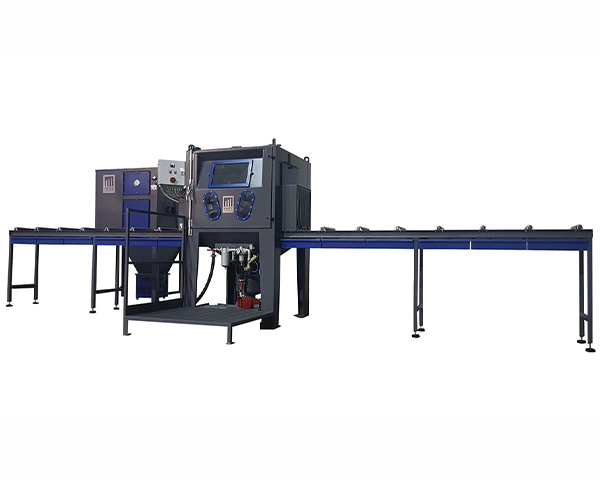 fritz_maschinen_druckstrahlkabinen_dskkabine_cube_manueller_rollgang_600x480 DSK Cube Druckstrahlkabine mit Rollengang und 20 Liter Strahlkessel
