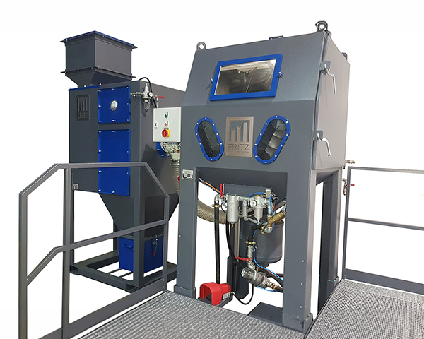 fritz_maschinen_druckstrahlkabinen_dskkabine_smart_600x480 DSK Smart Druckstrahlkabine mit elektrischer Höhenverstellung und TFP 20 silent Filter