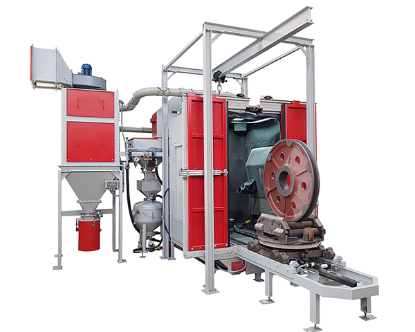 fritz_maschinen_druckstrahlkabinen_strahlanlage_fuer_radsaetze_Laufraeder_gesamtansicht_600x480 Gesamtansicht einer Strahlanlage für Radsätze Laufräder und schwere Komponenten