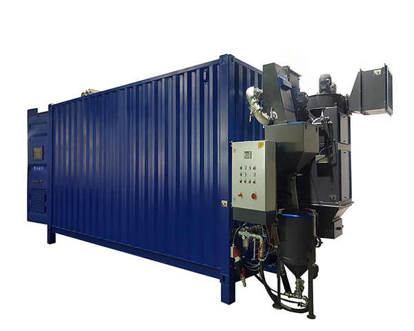 Strahlcontainer 20 Fuß High Cube Standard – Containerstrahlanlage für gängige Strahlmittel