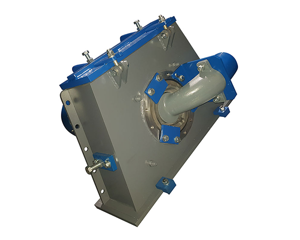 fritz_maschinen_schleuderradturbine_strahlmittelzufuhr_480x600 Schleuderradturbine mit Strahlmittelzuführung für eine industrielle Strahlanlage